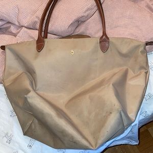 Long champ nude bag
